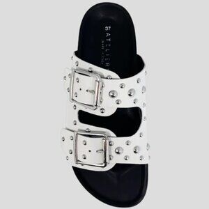 Ateliers AVA Women's Studded Buckles Slide Sandal